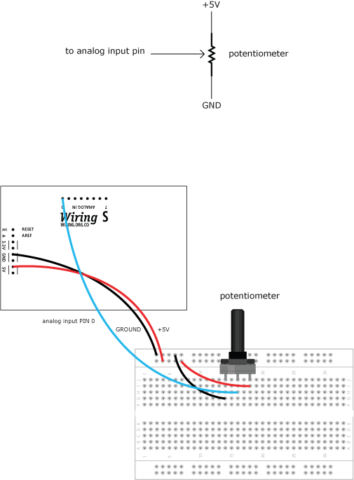 potentiometer connection