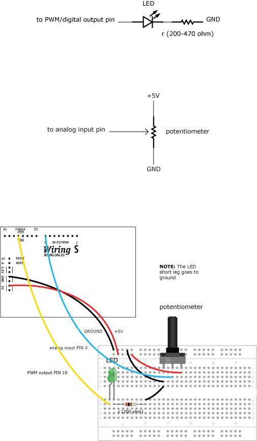 potentiometer connection